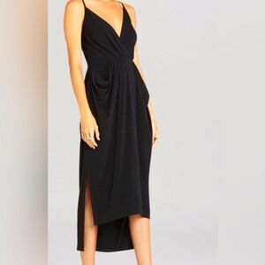 BCBGeneration  Drape Pocket Cocktail Dress black US Small